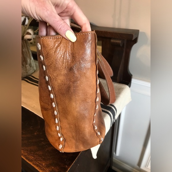 Bed Stu Leather Stevie Tote Shoulder Bag Tan Rustic Retail $255 - Picture 5 of 14